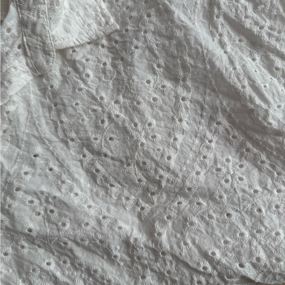Torrid white eyelet top blouse romantic cotton sleeveless size 2Xl - Picture 3 of 3
